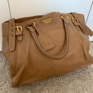 Prada brown/sand tote